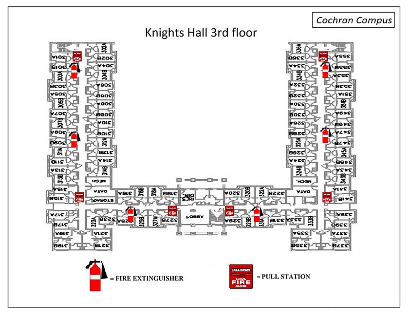 Knights hall 3rd Safety Diagram